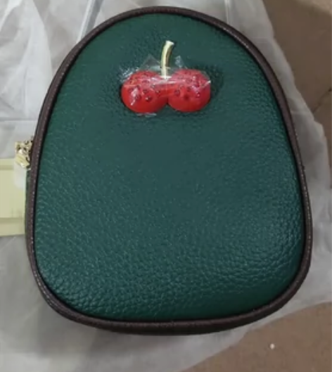 VINEY包包 墨绿色 牛剖层革 (二层牛...