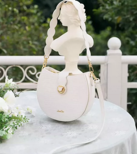 欧时纳马鞍包2023新款波浪花边法国小众高...