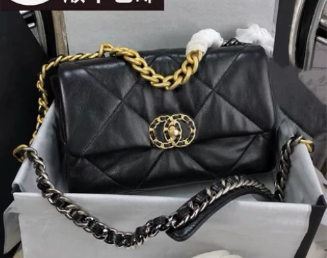 真皮小香风19口盖包包2021年秋冬新款潮...