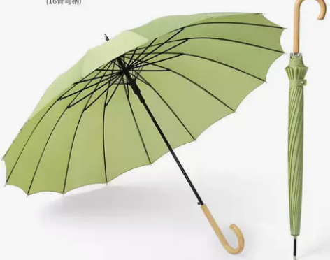 雨伞长柄伞16骨小清新伞木柄直杆伞日系长柄...