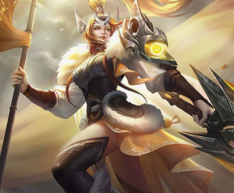 【Q区V区】花木兰皮肤，冠军飞将，皮肤为传...