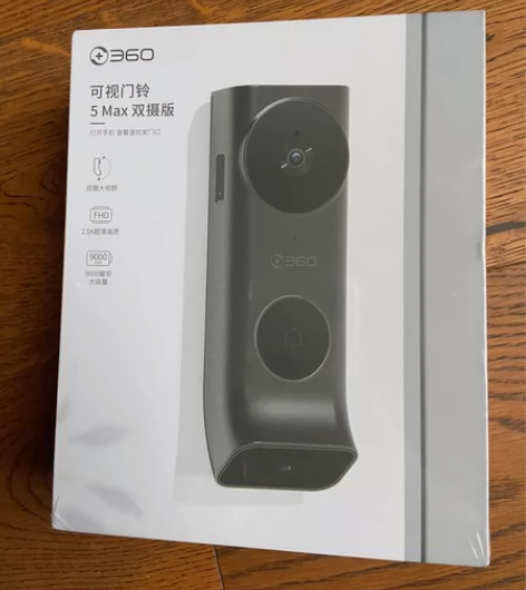 全新360可视门铃5max 未拆封 双摄大...