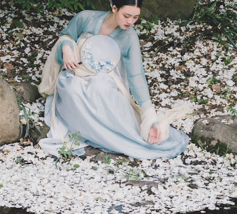 六仙书阁【青玉】（全新）齐胸裙绣花汉服 浅...