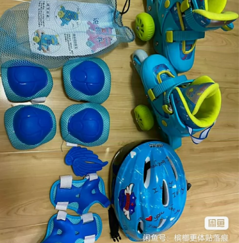 溜冰鞋儿童初学者男 女全套装3岁小童旱冰鞋...