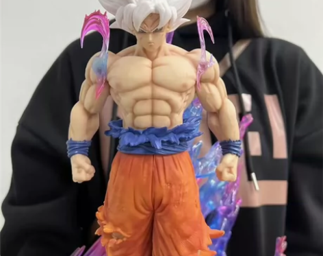 七龙珠超大型可发光LS自在极意功悟空三头雕...