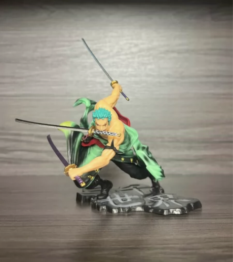 全新！海贼王三千世界索隆阿修罗三刀流模型摆...