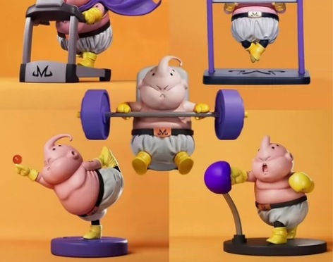 5款健身肌肉布欧七龙珠GK小手办创意恶搞模...