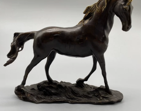 古玩铜器收藏，马 工艺精湛 ，包浆醇厚，形...