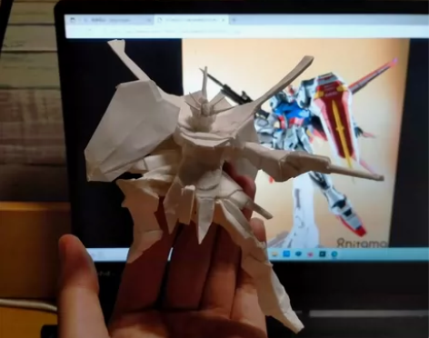 高达，强袭高达，折纸作品，金东贤设计，一张...