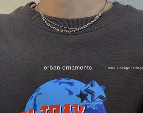 ?双层叠戴925纯银项链女，双层项链，纯银...