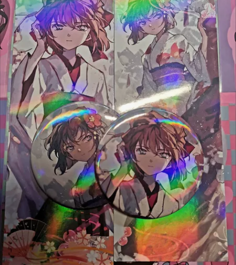 名侦探柯南 灰原哀 春日樱花和服 素面吧唧...