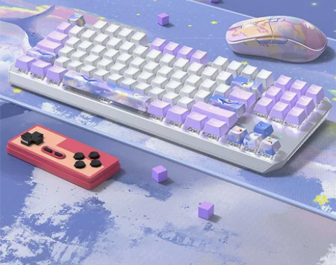 前行者TK870机械键盘87全键热插拔卫星...