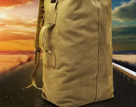 双肩包户外旅行水桶背包登山运动男牛仔大容量...