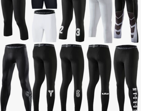 ?紧身长裤七分五分男健身服高弹速干跑步运动...