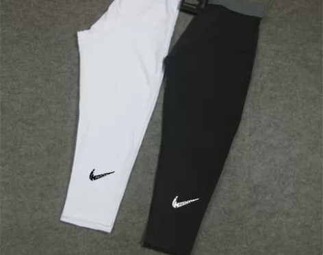 紧身裤男高弹力网孔七分裤运动健身裤男士速干...