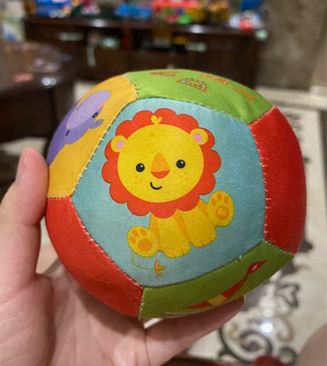 费雪布球婴幼儿球类玩具球早教儿童手抓球摇铃...