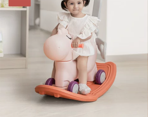 澳乐小木马儿童摇摇马两用婴儿幼儿宝宝溜溜车...