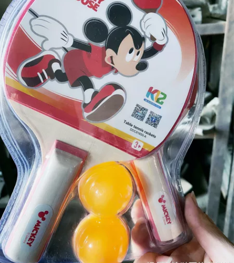 全新迪士尼儿童乒乓球 米奇 乒乓球 球拍 ...