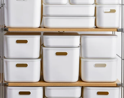 收纳盒家用厨房收纳筐塑料杂物水果收纳篮带盖...