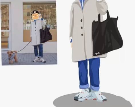 手绘头像Q版情侣黑白线条简笔画定制卡通人物...