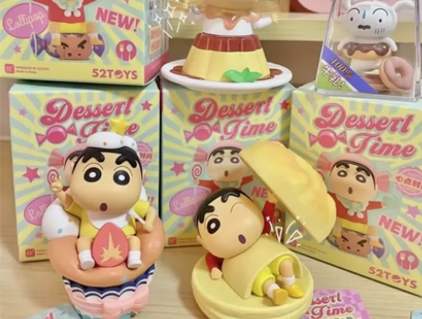 蜡笔小新心点时间系列盲盒一整套潮玩手办周边...