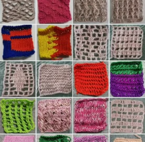 纯手工工艺品 针织小样 面料再造 服装设计...