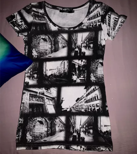 海淘vintage巴黎街头拼接浮雕画古着上...