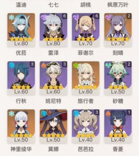 原神自玩号55级一命胡桃圣遗物好树脂多 感...