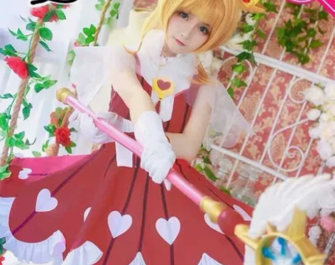 漫路人小樱透明卡牌篇玫瑰战斗礼服cos S...