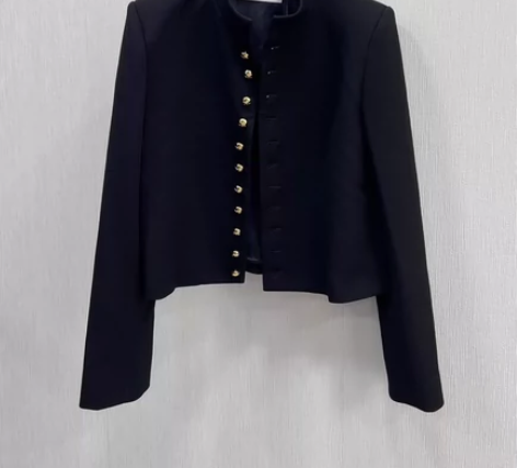 Celi*23SS早秋新款斜纹羊毛军旅风立...