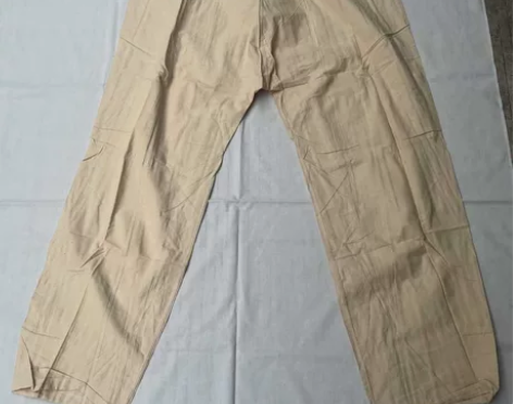 全新正品库存老货本白卫生到单裤子，男白色夏...